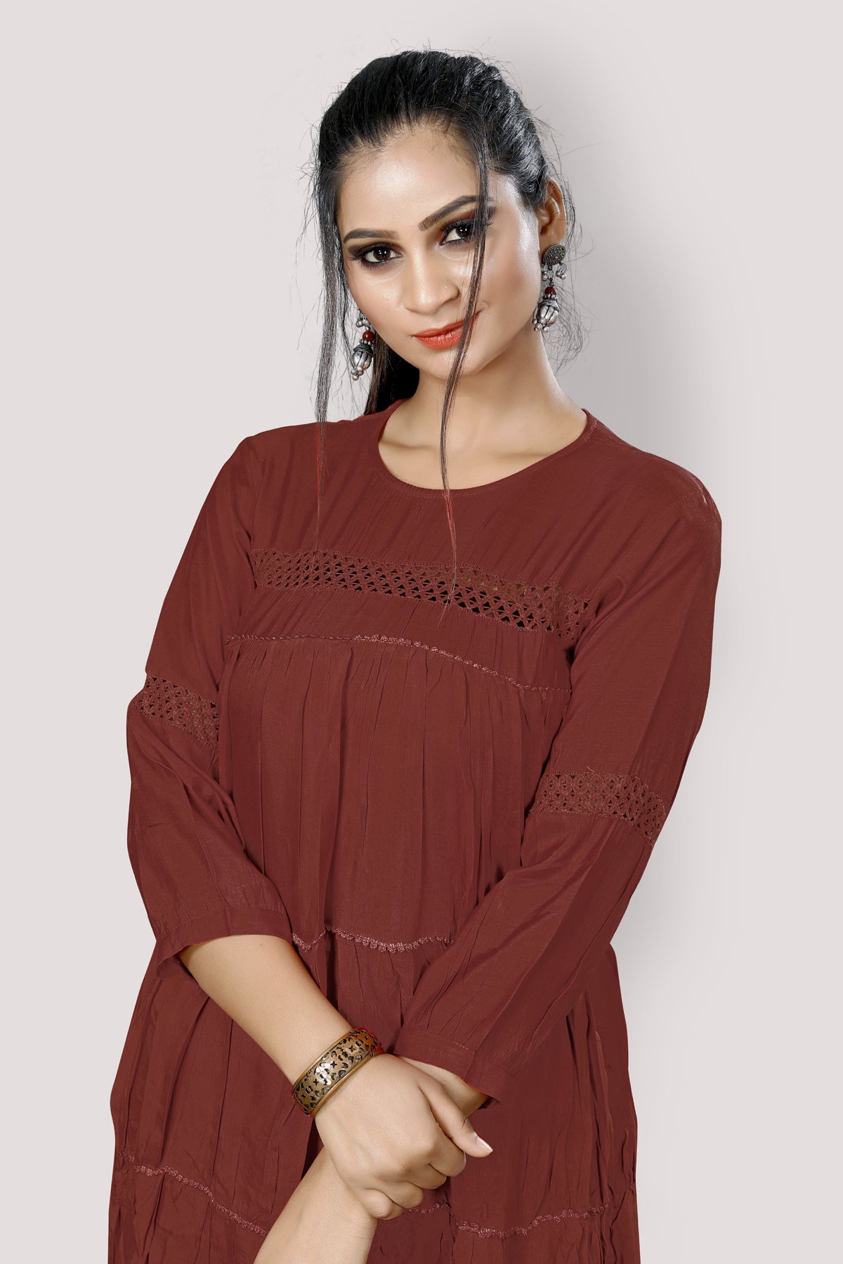 Buy Designer Maroon Top tunic